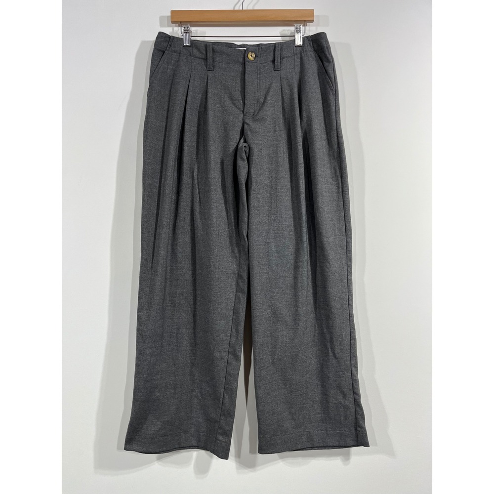 BDG Academia Old Money Gray Pleated Wide Leg Trousers‎ Womens 8 Workwear Career